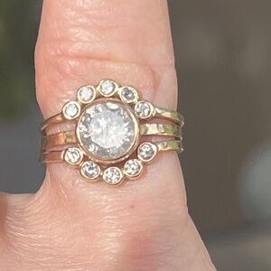 Alexis Russell, 14 karat gold salt and pepper diamond Women's Ring